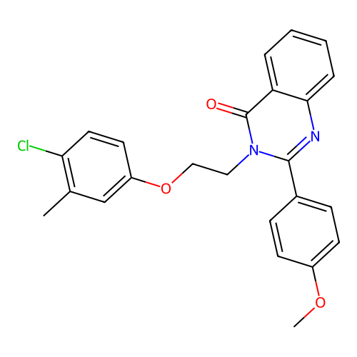 3-(2-(4-chloro-3-methylphenoxy)ethyl)-2-(4-methoxyphenyl)quinazolin-4(3H)-one structure