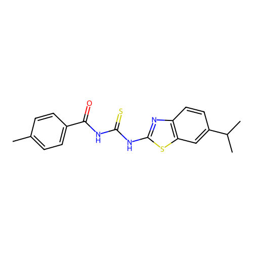 1-(6-Isopropyl-benzothiazol-2-yl)-3-(4-methyl-benzoyl)-thiourea structure