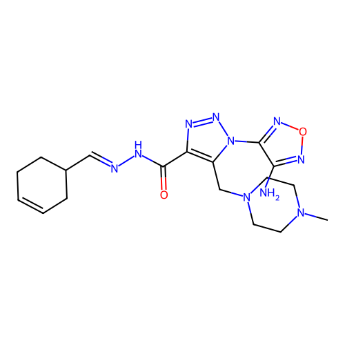 C18H26N10O2 structure