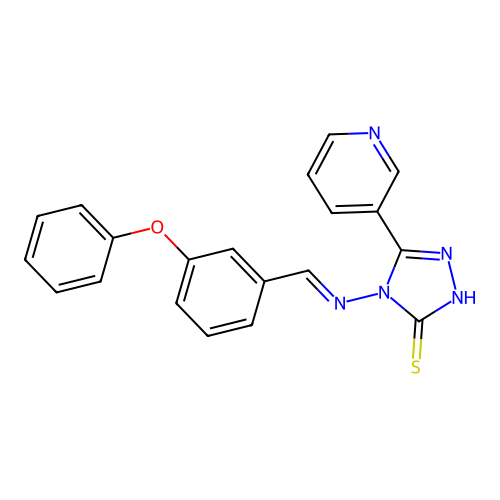 4-[(E)-(3-phenoxyphenyl)methylideneamino]-3-pyridin-3-yl-1H-1,2,4-triazole-5-thione structure
