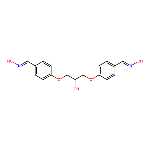 1,3-bis{4-[(E)-(hydroxyimino)methyl]phenoxy}propan-2-ol structure