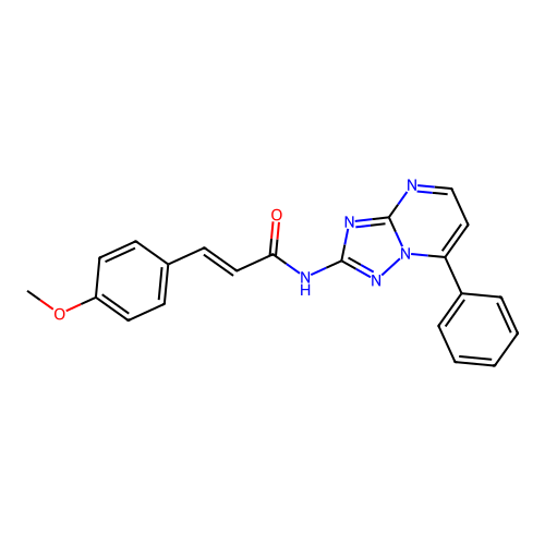 (E)-3-(4-methoxyphenyl)-N-(7-phenyl-[1,2,4]triazolo[1,5-a]pyrimidin-2-yl)acrylamide structure