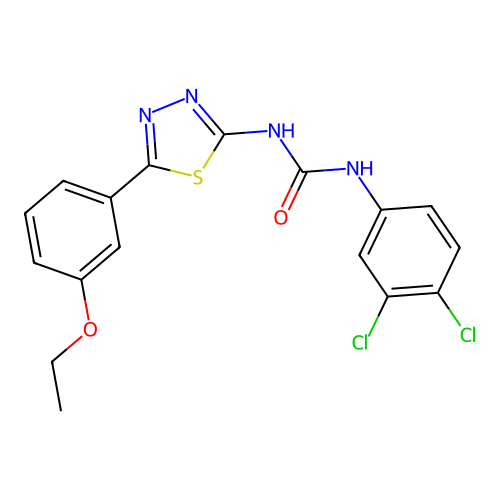 1-(3,4-Dichlorophenyl)-3-[5-(3-ethoxyphenyl)-1,3,4-thiadiazol-2-yl]urea structure
