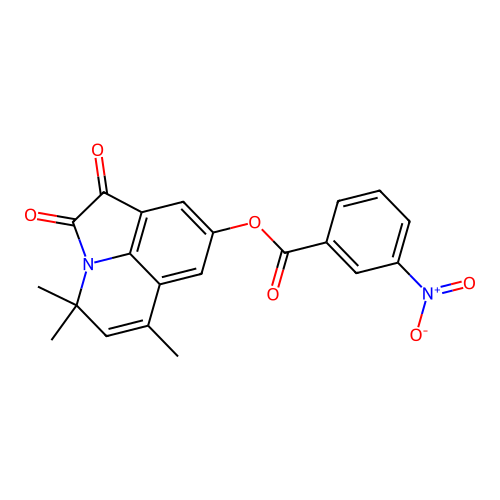 4,4,6-trimethyl-1,2-dioxo-1,2-dihydro-4H-pyrrolo[3,2,1-ij]quinolin-8-yl 3-nitrobenzoate structure