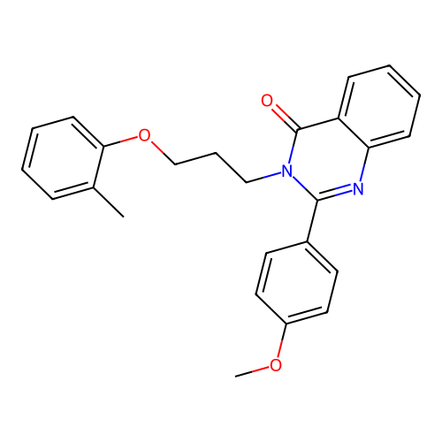 2-(4-methoxyphenyl)-3-[3-(2-methylphenoxy)propyl]quinazolin-4(3H)-one structure