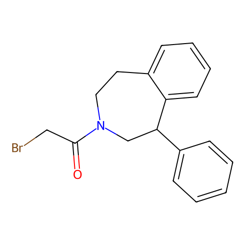 2-bromo-1-(1-phenyl-1,2,4,5-tetrahydro-3H-3-benzazepin-3-yl)ethanone structure