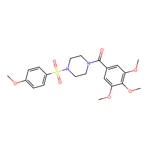 (4-((4-Methoxyphenyl)sulfonyl)piperazin-1-yl)(3,4,5-trimethoxyphenyl)methanone structure