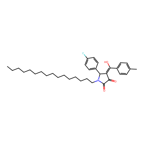 5-(4-fluorophenyl)-1-hexadecyl-4-[hydroxy-(4-methylphenyl)methylidene]pyrrolidine-2,3-dione structure