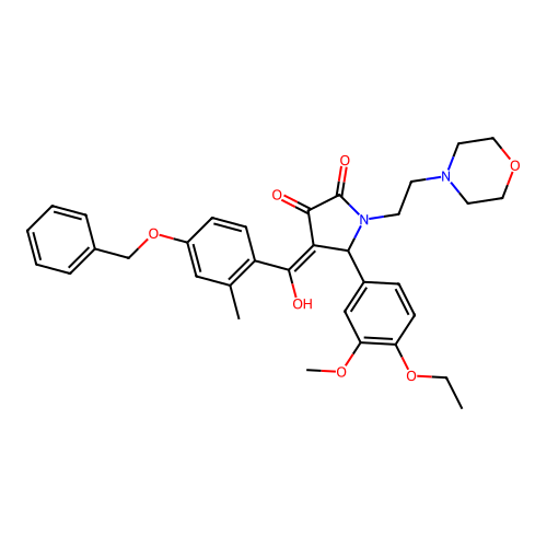 4-(4-(Benzyloxy)-2-methylbenzoyl)-5-(4-ethoxy-3-methoxyphenyl)-3-hydroxy-1-(2-morpholinoethyl)-1H-pyrrol-2(5H)-one structure