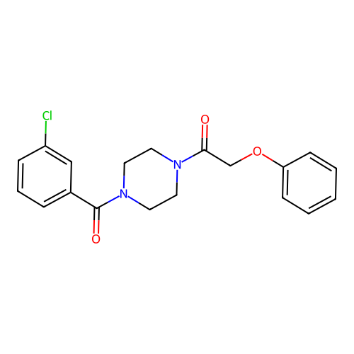 1-(3-Chlorobenzoyl)-4-(phenoxyacetyl)piperazine structure