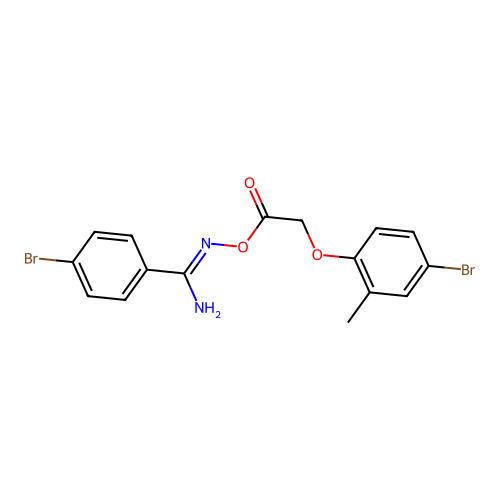 [[Amino-(4-bromophenyl)methylidene]amino] 2-(4-bromo-2-methylphenoxy)acetate structure