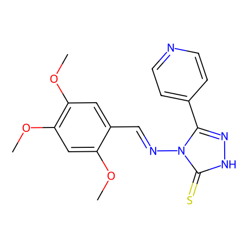 5-(4-Pyridinyl)-4-((2,4,5-trimethoxybenzylidene)amino)-4H-1,2,4-triazole-3-thiol structure