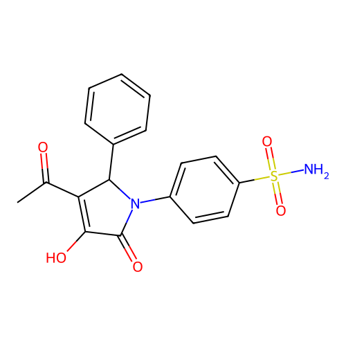 4-(3-ACETYL-4-HYDROXY-5-OXO-2-PHENYL-2,5-DIHYDRO-1H-PYRROL-1-YL)BENZENESULFONAMIDE structure