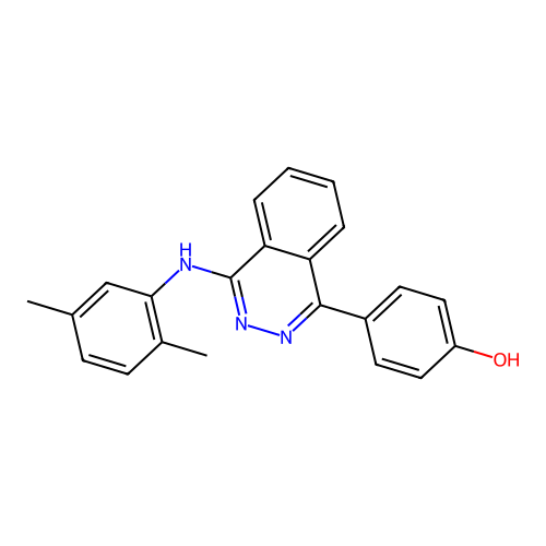 4-{(4Z)-4-[(2,5-dimethylphenyl)imino]-3,4-dihydrophthalazin-1-yl}phenol structure
