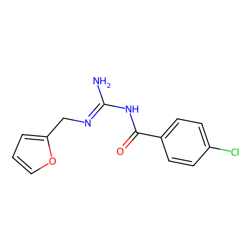 N-(4-Chloro-benzoyl)-N'-furan-2-ylmethyl-guanidine structure