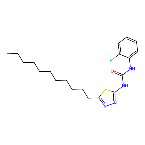 1-(2-Fluorophenyl)-3-(5-undecyl-1,3,4-thiadiazol-2-yl)urea structure