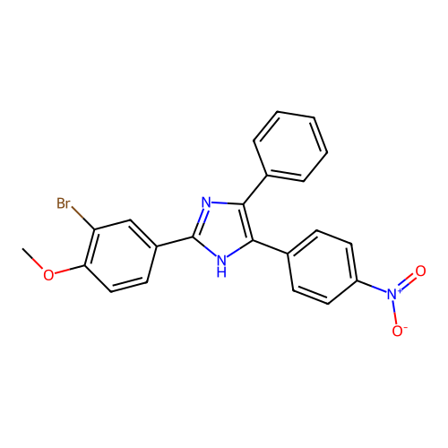 2-(3-bromo-4-methoxyphenyl)-5-(4-nitrophenyl)-4-phenyl-1H-imidazole structure