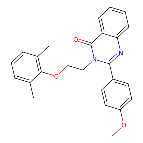 3-(2-(2,6-dimethylphenoxy)ethyl)-2-(4-methoxyphenyl)quinazolin-4(3H)-one structure