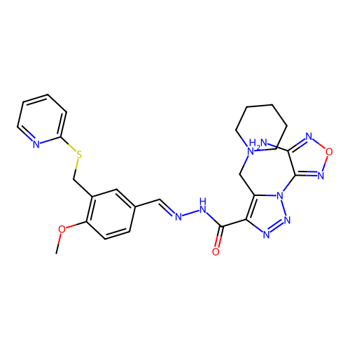 C25H28N10O3S structure