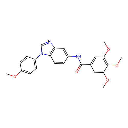 3,4,5-trimethoxy-N-[1-(4-methoxyphenyl)-1H-benzimidazol-5-yl]benzamide structure