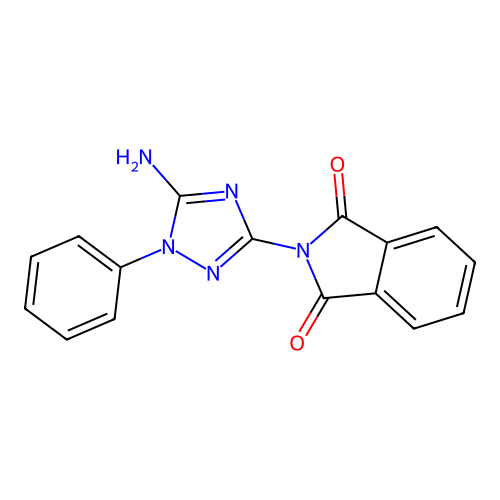 2-(5-amino-1-phenyl-1H-1,2,4-triazol-3-yl)-1H-isoindole-1,3(2H)-dione structure
