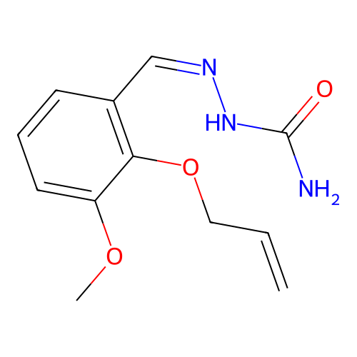 [(Z)-(3-methoxy-2-prop-2-enoxyphenyl)methylideneamino]urea structure