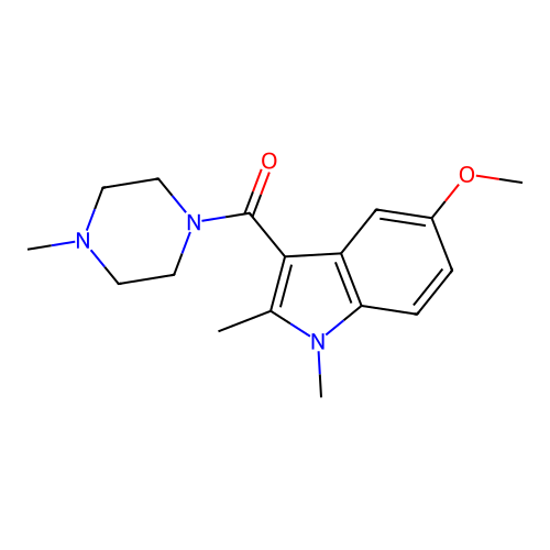 (5-Methoxy-1,2-dimethylindol-3-yl)-(4-methylpiperazin-1-yl)methanone structure