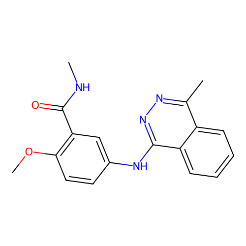 2-methoxy-N-methyl-5-[(4-methylphthalazin-1-yl)amino]benzamide structure