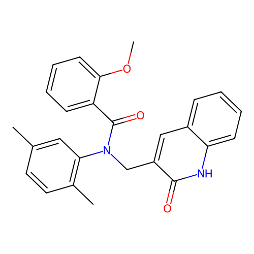 N-(2,5-dimethylphenyl)-N-((2-hydroxyquinolin-3-yl)methyl)-2-methoxybenzamide structure
