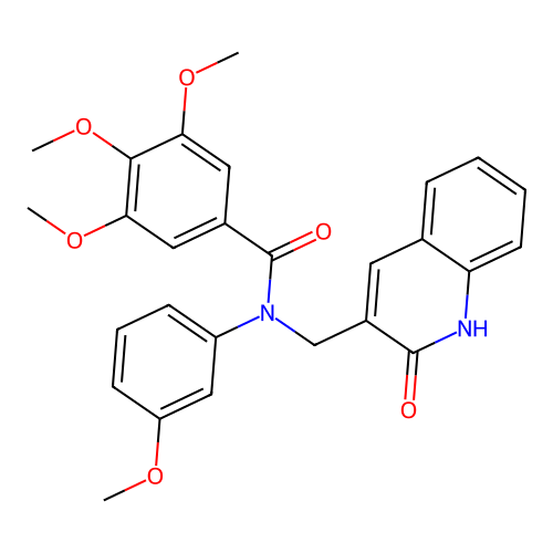 N-((2-hydroxyquinolin-3-yl)methyl)-3,4,5-trimethoxy-N-(3-methoxyphenyl)benzamide structure