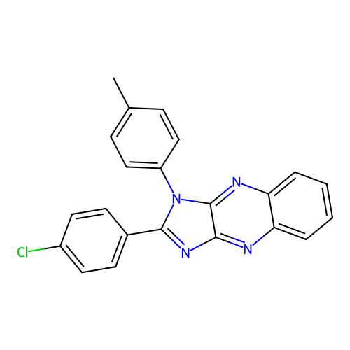 2-(4-chlorophenyl)-1-(4-methylphenyl)-1H-imidazo[4,5-b]quinoxaline structure