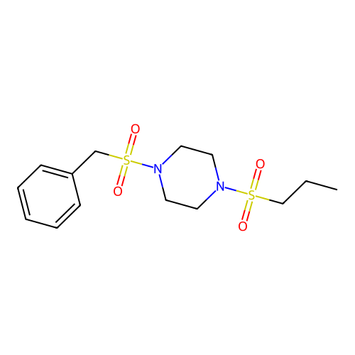 1-(Benzylsulfonyl)-4-(propylsulfonyl)piperazine structure