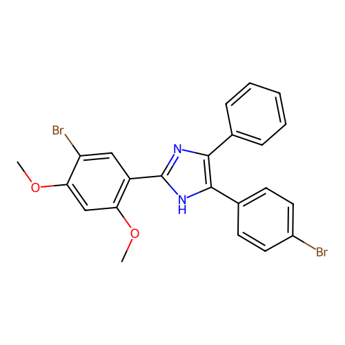 2-(5-bromo-2,4-dimethoxyphenyl)-4-(4-bromophenyl)-5-phenyl-1H-imidazole structure