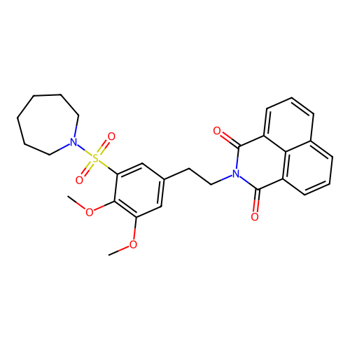 2-(3-(azepan-1-ylsulfonyl)-4,5-dimethoxyphenethyl)-1H-benzo[de]isoquinoline-1,3(2H)-dione structure