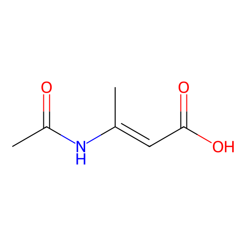 (E)-3-acetamidobut-2-enoic acid structure