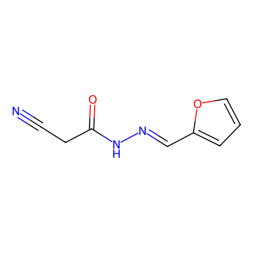2-cyano-N'-[(E)-furan-2-ylmethylidene]acetohydrazide structure