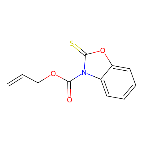 allyl 2-thioxo-1,3-benzoxazole-3(2H)-carboxylate structure