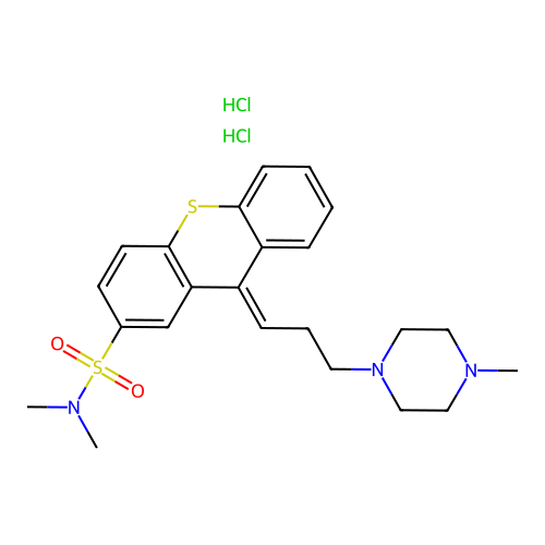 Thiothixene dihydrochloride structure