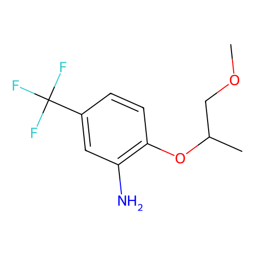 2-(2-Methoxy-1-methyl-ethoxy)-5-trifluoromethyl-phenylamine structure