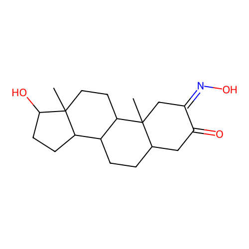 (2Z)-17-Hydroxy-2-(hydroxyimino)androstan-3-one structure