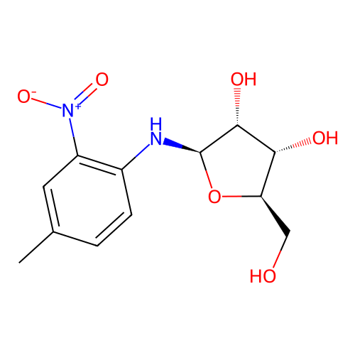 (2R,3S,4R,5R)-2-(hydroxymethyl)-5-(4-methyl-2-nitroanilino)oxolane-3,4-diol structure
