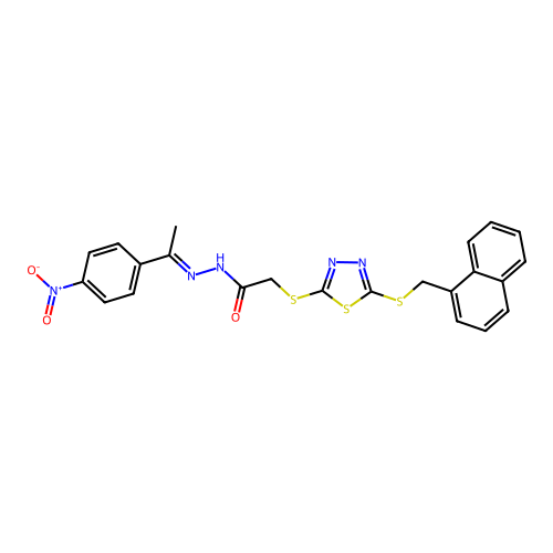 C23H19N5O3S3 structure