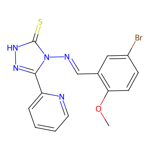 4-((5-BR-2-Methoxybenzylidene)amino)-5-(2-pyridinyl)-4H-1,2,4-triazole-3-thiol structure