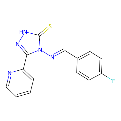 4-((4-Fluorobenzylidene)amino)-5-(2-pyridinyl)-4H-1,2,4-triazole-3-thiol structure