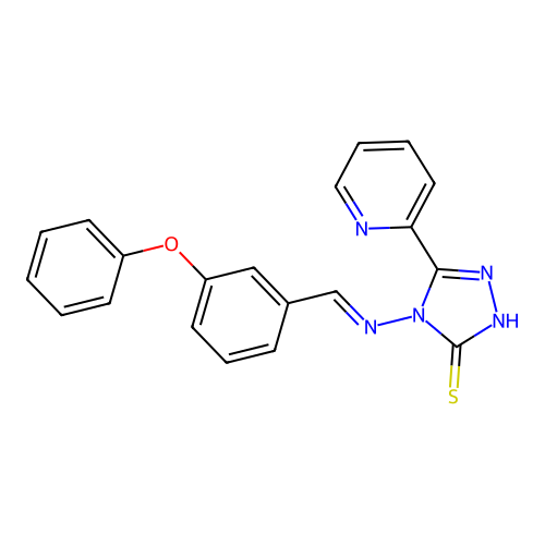 4-((3-Phenoxybenzylidene)amino)-5-(2-pyridinyl)-4H-1,2,4-triazole-3-thiol structure