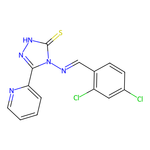 4-((2,4-Dichlorobenzylidene)amino)-5-(2-pyridinyl)-4H-1,2,4-triazole-3-thiol structure