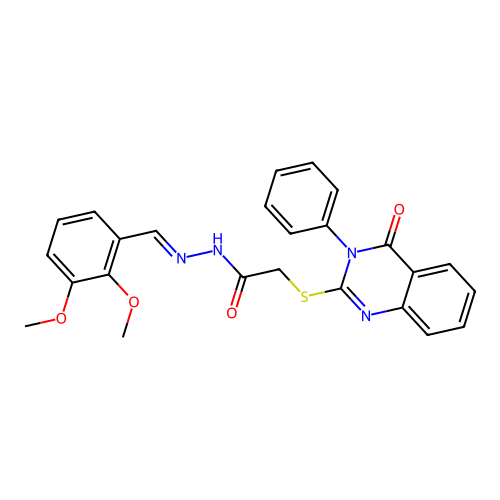 N'-[(E)-(2,3-dimethoxyphenyl)methylidene]-2-[(4-oxo-3-phenyl-3,4-dihydroquinazolin-2-yl)sulfanyl]acetohydrazide structure
