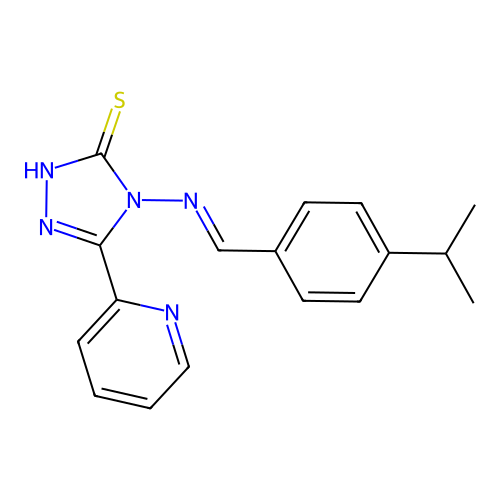 4-((4-Isopropylbenzylidene)amino)-5-(2-pyridinyl)-4H-1,2,4-triazole-3-thiol structure