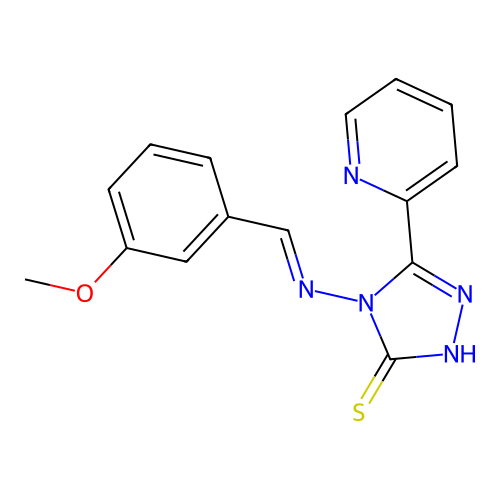 4-((3-Methoxybenzylidene)amino)-5-(2-pyridinyl)-4H-1,2,4-triazole-3-thiol structure