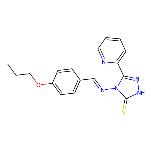 4-((4-Propoxybenzylidene)amino)-5-(2-pyridinyl)-4H-1,2,4-triazole-3-thiol structure